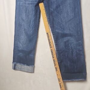 BKE addison jeans Ankle Cropped womens 27 thick stitch embellished pockets